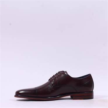 Tommy Bowe Skiv Toecap Laced Dress Shoe - Mulberry Leather